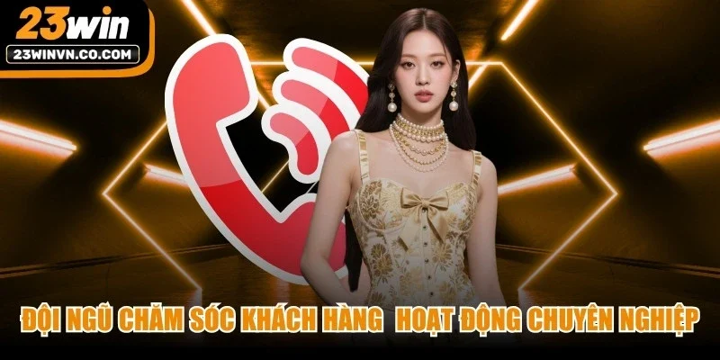 Đội ngũ chăm sóc khách hàng của 23Win hoạt động chuyên nghiệp liên tục 24/7